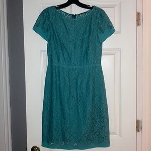 Elie Tahari turquoise lace dress